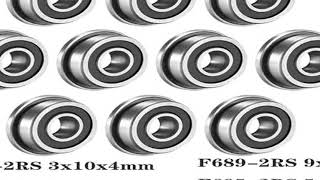 10Pcs F623 F686 F688 F689 F695 F696 F698 -2RS Bearing 5x13x4mm Flanged Miniature Deep Groove Ball Be