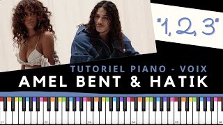 Amel Bent et Hatik 1,2,3 - Piano tuto facile