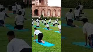 International Yoga Day: 3 Delhi BN NCC at Humayun Tomb