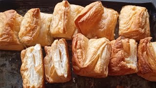 veg puffs/పొరలు పొరలుగా క్రిస్పీగా ఉండే వెజ్ పఫ్ ని బేకరీ లో ఎలా చేస్తారో చూడండిhow to make vegpuffs