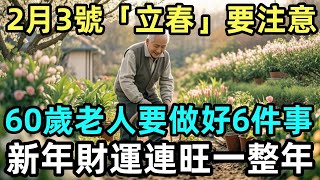 2月3號「立春」要注意，60歲老人要做好6件事，新年財運連旺一整年！