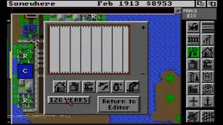 SimCity - The Original City Builder from Maxis - Gameplay on Amiga 500