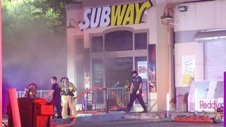 Ringing burglar alarm calls attention to fire at West Side Subway shop