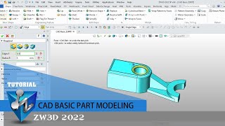 ZW3D - Tutorial - CAD Basic Part Modeling for Beginner