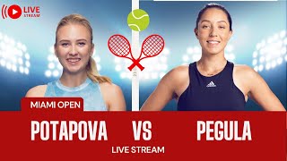 WTA Live JESSICA PEGULA vs ANASTASIA POTAPOVA Miami Open 2023 Live Tennis MATCH Score Play by Play