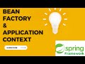 BeanFactory and Application Context in Spring Framework with Live Examples #springframework