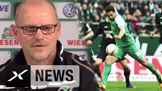 Traumtor von Claudio Pizarro! Thomas Schaaf nimmt es mit Humor | Werder Bremen - Hannover 96 4:1