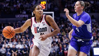 Paige Bueckers, Aubrey Griffin, Sarah Strong: UConn women's basketball postgame (Seton Hall) - 1/19