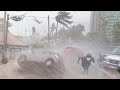 Hong Kong in Ruins after Storm! Typhoon Saola hits Shenzhen and Hong Kong, China, wind 125 mph