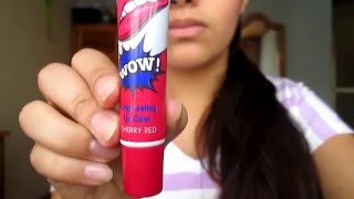 Romantic Bear WOW long lasting Lip color (Lip tatoo) Cherry Red Demo.