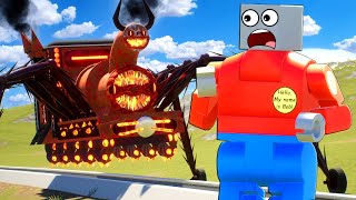 Using Lego Nukes to STOP ENRAGED Choo Choo Charles in Brick Rigs Roleplay!