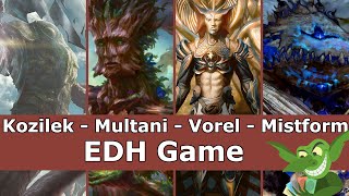 Kozilek vs Multani vs Vorel vs Mistform EDH / CMDR game play for Magic: The Gathering