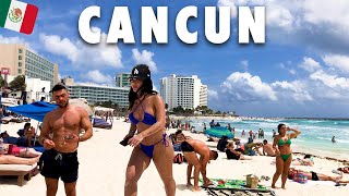 Cancun, Mexico Beach Walking Tour | Paradise【4K】