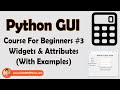 Tkinter Widgets & Attributes | Python Tkinter GUI Tutorial In Hindi #3