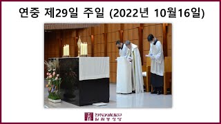 성체강복과 함께 하는 연중 제 29주일 성 요셉성당 (일원동성당) 시간전례 저녁기도 (2022년 10월 16일)