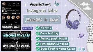 Cara Membuat Feed Ig Welcome To Class di Aplikasi Canva || Desain Aestetic Canva ✨