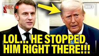 French President CUTS OFF TRUMP during HUMILIATING presser