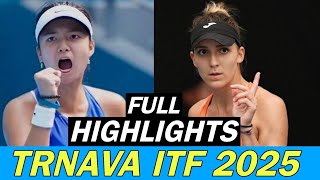 Alex Eala vs Rebeka Masarova Full Highlights | Trnava ITF 2025