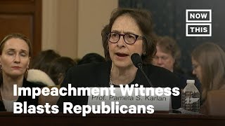 Impeachment Witness Tears Into Republicans | NowThis