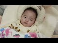 阿嬤累了，把寶寶丟回床上睡【2個月大】2 months old