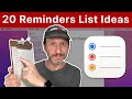 20 Ideas For Lists You Can Create In the Reminders App