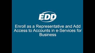 Enroll as a Representative and Add Access to Accounts in e-Services for Business