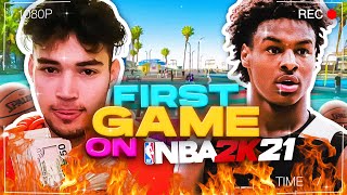 BRONNY PLAYS HIS FIRST GAME ON 2K21 WITH ADIN... (COMP PULLED UP!)
