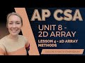 AP CSA – Unit 8: 2D Array – Lesson 4: 2D Array Methods