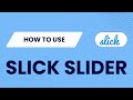 How to use slick slider in html | How to use jQuery  Plugin on your project.