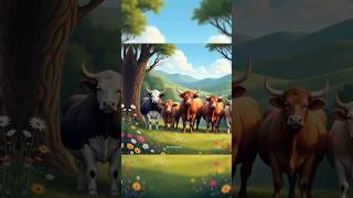 The cows and the lion #story #english #shorts