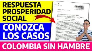 Conozca los casos de Suspensión Renta Ciudadana, Colombia Sin Hambre | Prosperidad Social Responde