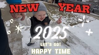 New year 2025. Confident steps into a happy future!