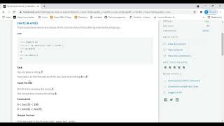 Re.start() & Re.end() HackerRank