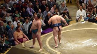 Yokozuna Kakuryu (2-0) - Tamawashi (0-2) , Sumo : Natsubasho '18