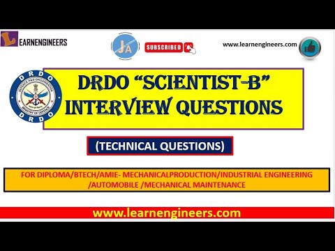 DRDO SCIENTIST -B TECHNICAL INTERVIEW QUESTIONS FOR MECHANICAL & ALLIED ...