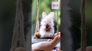 Gentle Sway A Baby Rabbit's Swingtime Delight #rabbit #pets #bunny #funny #viralshorts #cute