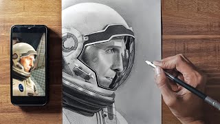 Drawing Interstellar Cooper - Matthew McConaughey | Time-lapse