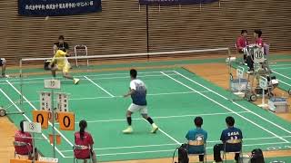 2016年IH バドミントン 男子 シングルス 3回戦 村本竜馬（瓊浦）vs 山澤直貴（富岡ふたば未来）