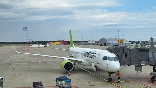 AirBaltic BT661 Riga To Dublin | Rainy Take Off From Riga | Airbus A220-300 YL-ABJ