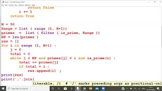codevita sum of consecutive primes