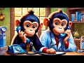 Five Little Monkeys Colorful Song | Fun Counting & Learning Song | Nursery Rhymes & Kids Songs