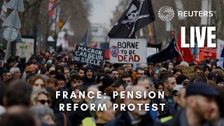 LIVE: Demonstrators gather in Paris to protest against pension reforms