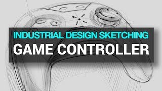 INDUSTRIAL & PRODUCT DESIGN SKETCHING : ep. 27 - GAME CONTROLLER (Timelapse) #idsketching