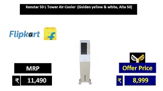 Kenstar 50 L Tower Air Cooler  Golden yellow \u0026 white, Alta 50