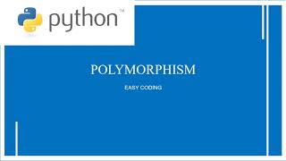 Polymorphism In Python|Introduction|Python Programming For Begginers Part-42