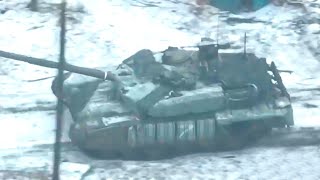 Боевая работа танка Т-90М "Прорыв" на Украине