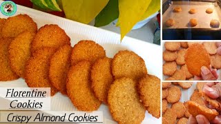 Florentine Cookies | Florentine Lace Cookies | Almond Florentines | Lacy Almond Cookie | Florentines