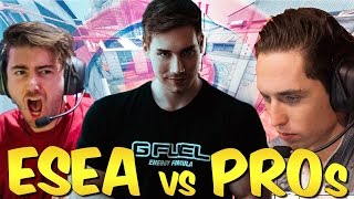 CS GO ESEA VS (EX-) PROS HenryG and SPUNJ!