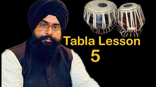 Tabla lesson 5 Teentaal Tali \u0026 Khali Tabla lessons in Hindi with English subtitles Rajvinder Singh