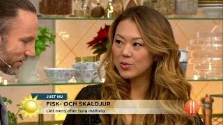Jennie Walldén lagar fisk- och skaldjur - Nyhetsmorgon (TV4)
